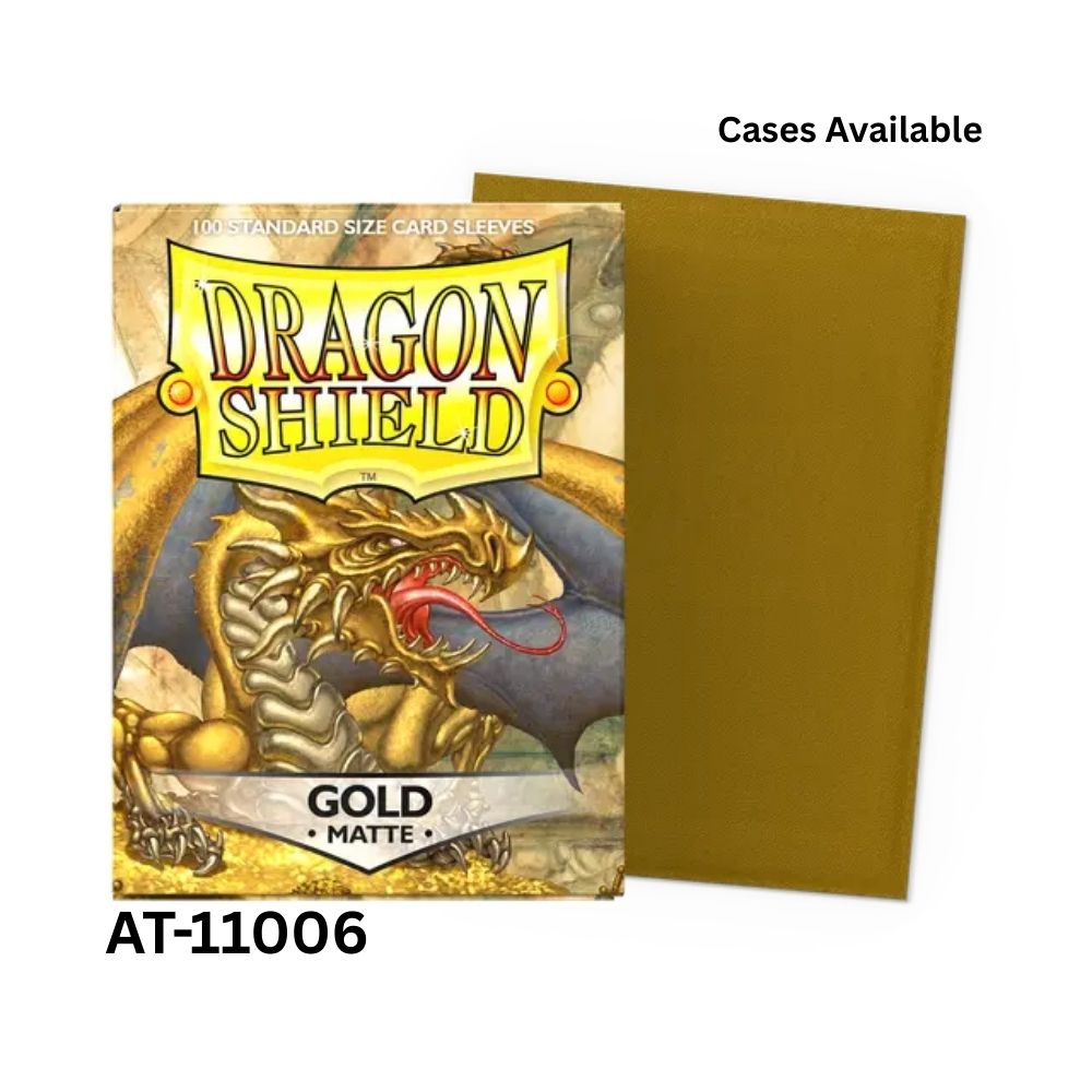 Dragon Shield Sleeves: Standard Matte - Gold 100CT - # AT-11006