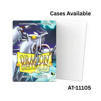 Dragon Shield Sleeves: Japanese Matte - White 60CT / # AT-11105