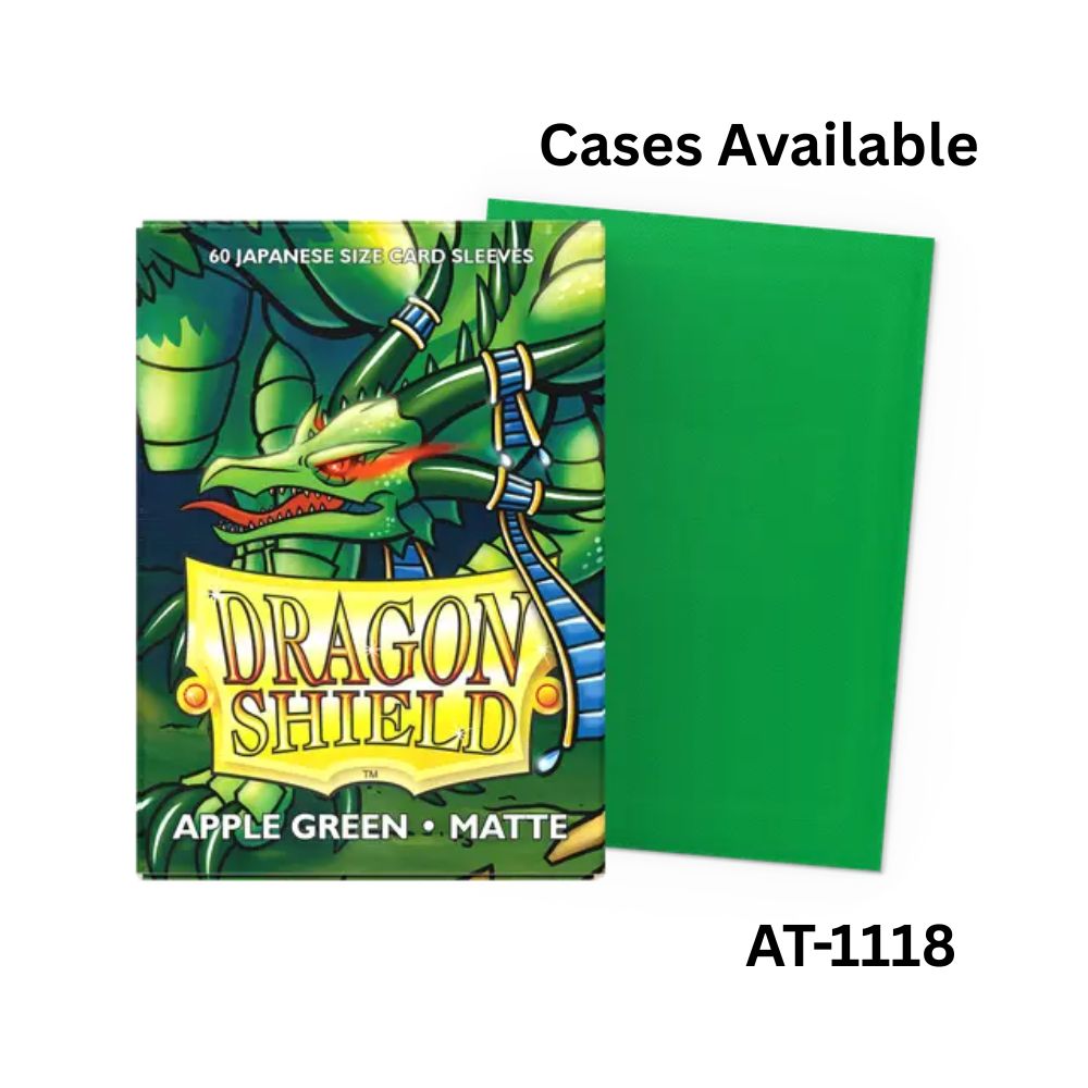 Dragon Shield Sleeves: Japanese Matte - Apple Green 60CT / # AT-11118