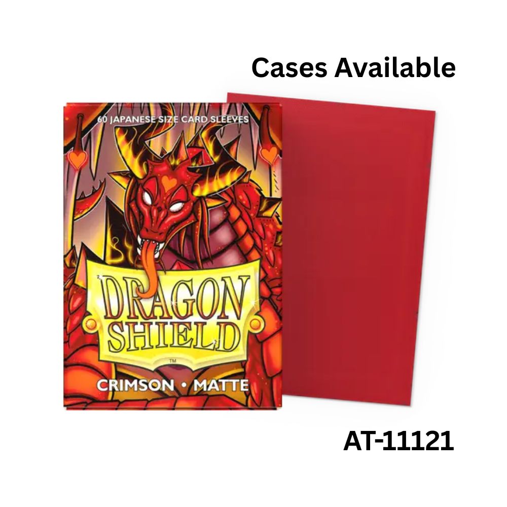 Dragon Shield Sleeves: Japanese Matte - Crimson 60CT / # AT-11121