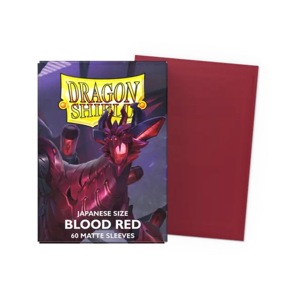 Dragon Shield Sleeves: Japanese Matte - Blood Red 60CT / # AT-11150