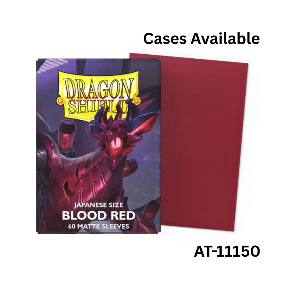 Dragon Shield Sleeves: Japanese Matte - Blood Red 60CT / # AT-11150