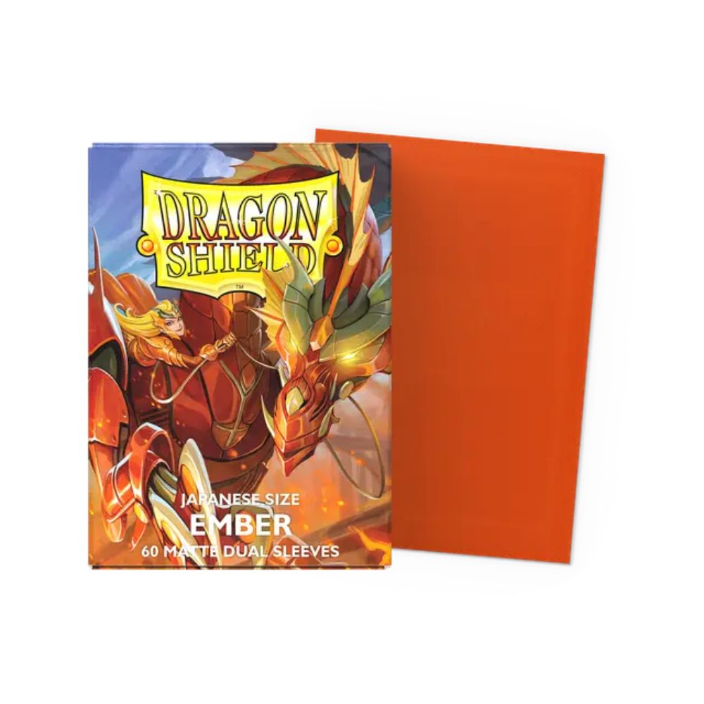 View Larger Dragon Shield Sleeves: Japanese Matte Dual - Ember 60CT / # AT-15154