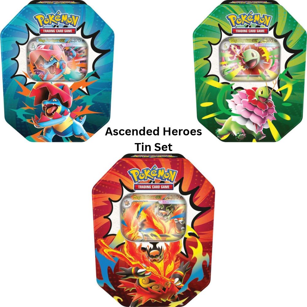 Mega Evolutions 2.5 Ascended Heroes Tin Set: Pre-Order 8/28/26 Release