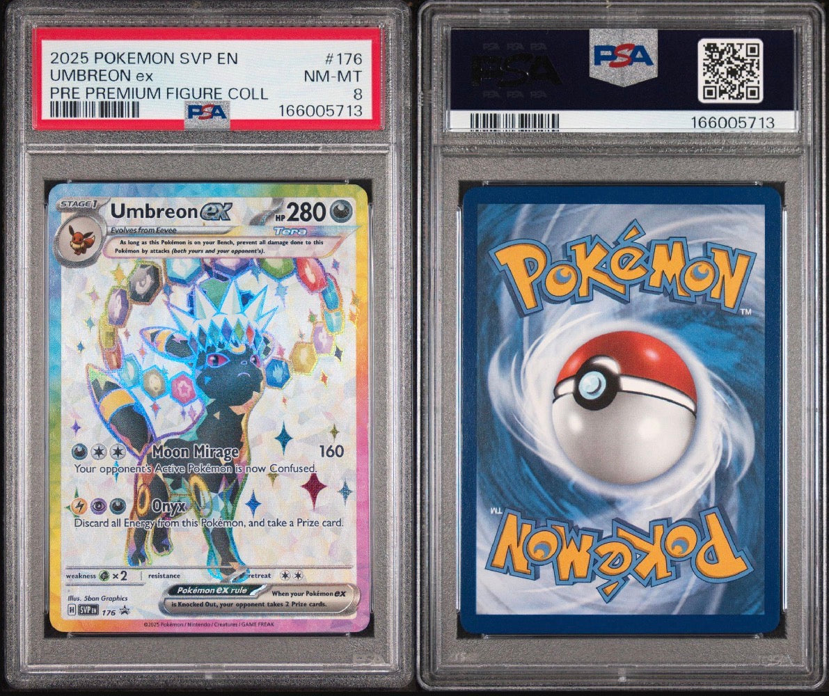 Prismatic Evolutions #176 Umbreon ex Premium Figure Collection Black Star Promo PSA 9
