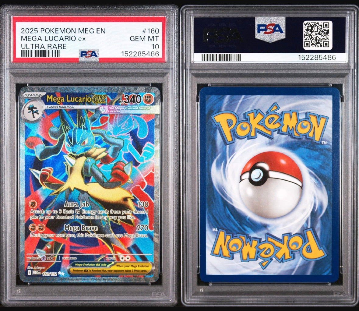 Mega Evolution#160 Mega Lucario ex Ultra Rare PSA 10