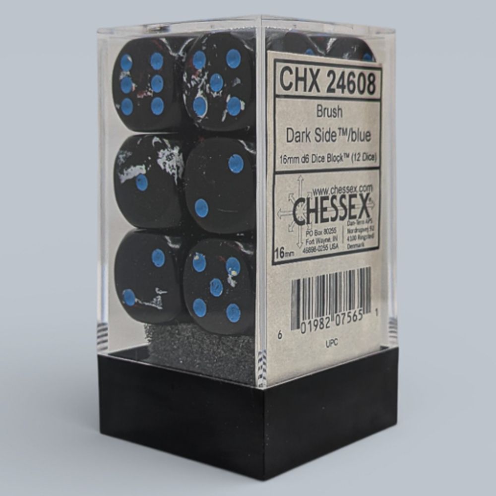 Chessex Brush Dice Dark Side 16mm Dice Block/ CHX24608