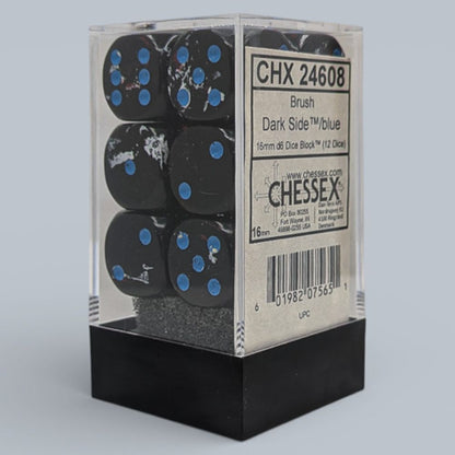 Chessex Brush Dice Dark Side 16mm Dice Block/ CHX24608