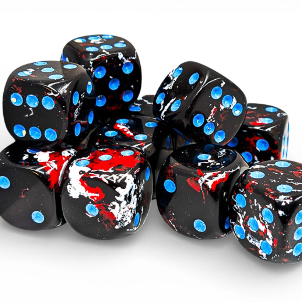 Chessex Brush Dice Dark Side 16mm Dice Block/ CHX24608