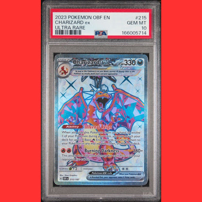 Pokemon  OBF EN-Obsidian Flames #215 Charizard ex Ultra Rare PSA 10