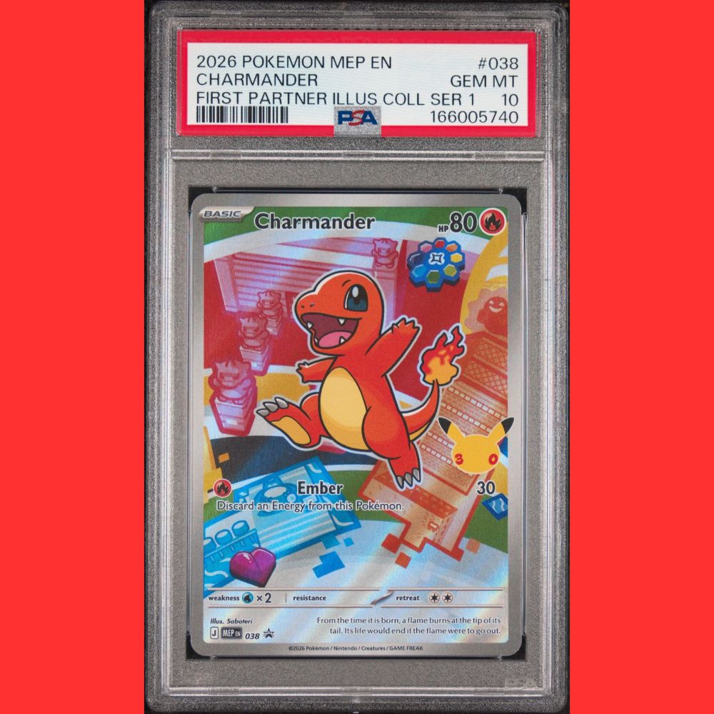 First Partner Illus. Coll Series 1 #038 Black Star Promo Charmander PSA 10