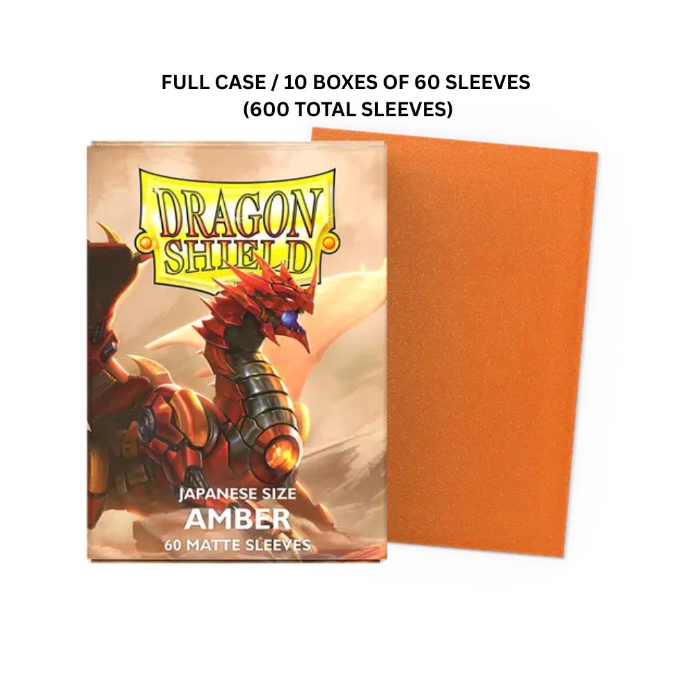 (X10) Dragon Shield Sleeves: Japanese Matte - Amber 60CT / # AT-11159