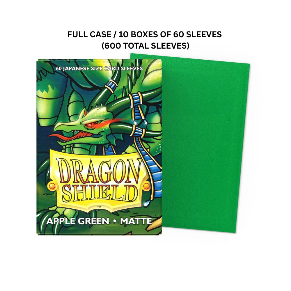 (X10)  Dragon Shield Sleeves: Japanese Matte - Apple Green 60CT / # AT-11118