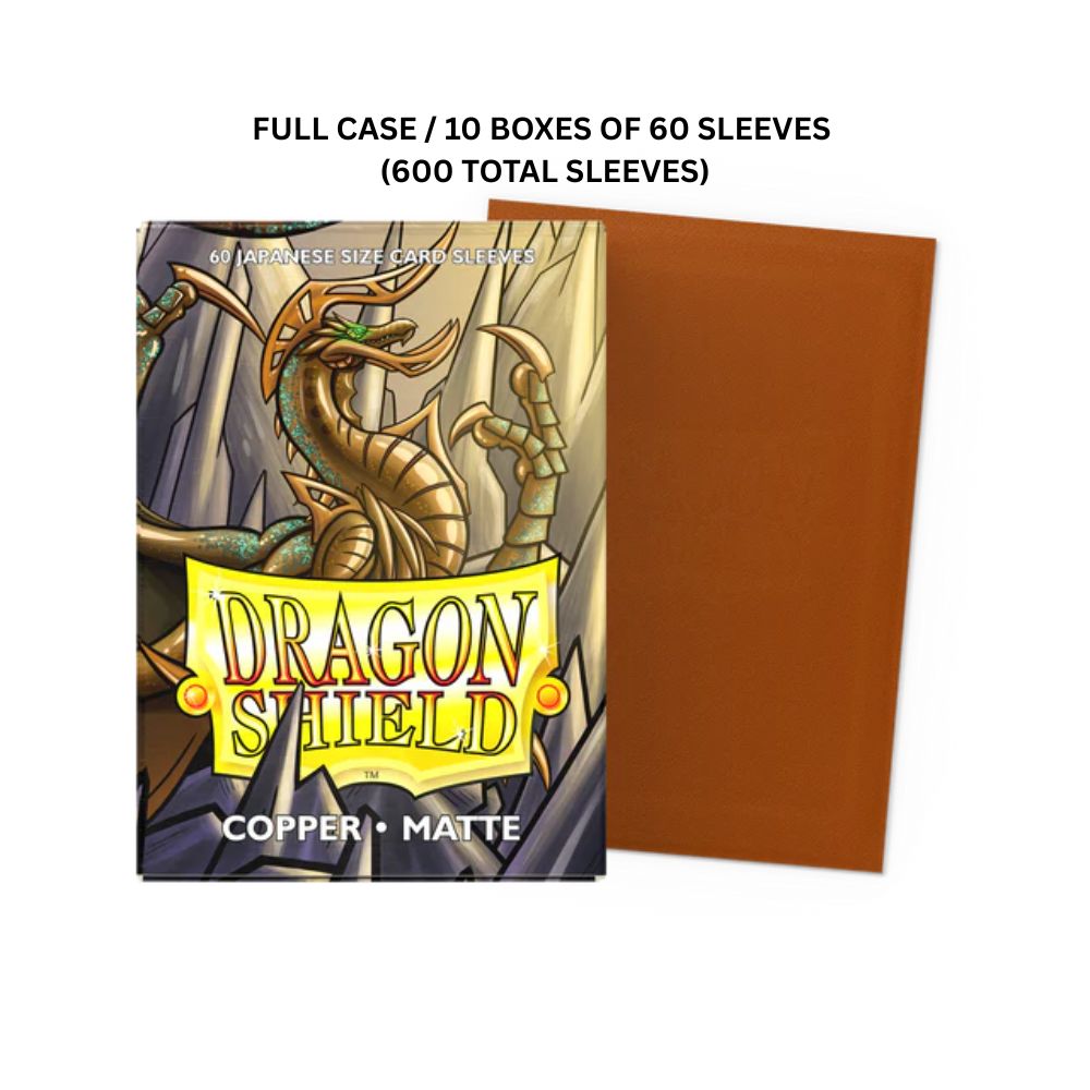 (X10)  Dragon Shield Sleeves: Japanese Matte - Copper 60CT / #AT-11116