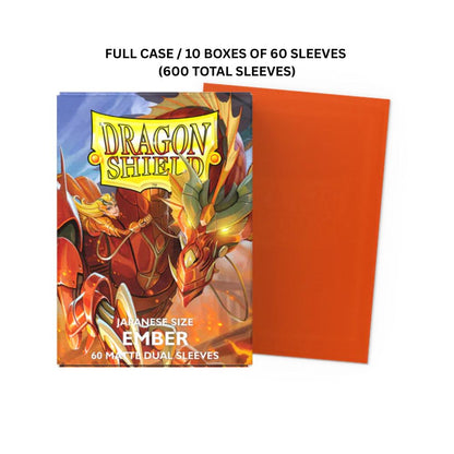 (X10)  Dragon Shield Sleeves: Japanese Matte Dual - Ember 60CT / # AT-15154