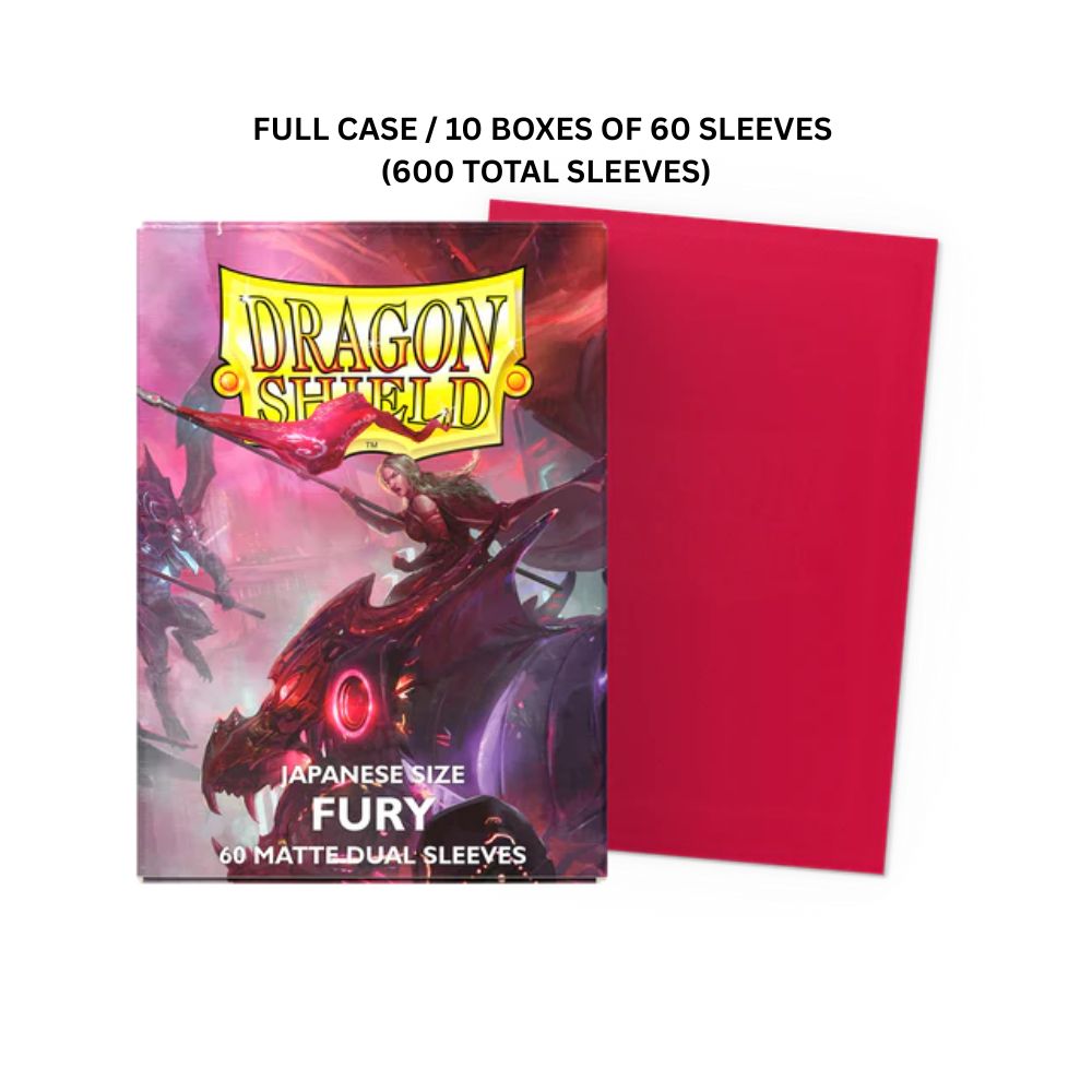 (X10)  Dragon Shield Sleeves: Japanese Matte Dual - Fury 60CT / # AT-15155