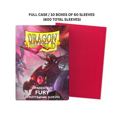 (X10)  Dragon Shield Sleeves: Japanese Matte Dual - Fury 60CT / # AT-15155
