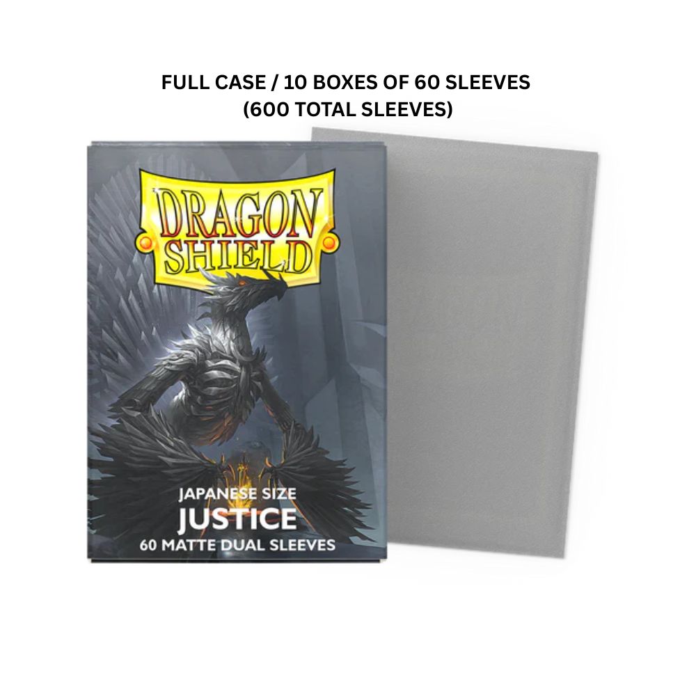 (X10)  Dragon Shield Sleeves: Japanese Matte Dual - Justice 60CT / # AT-15161