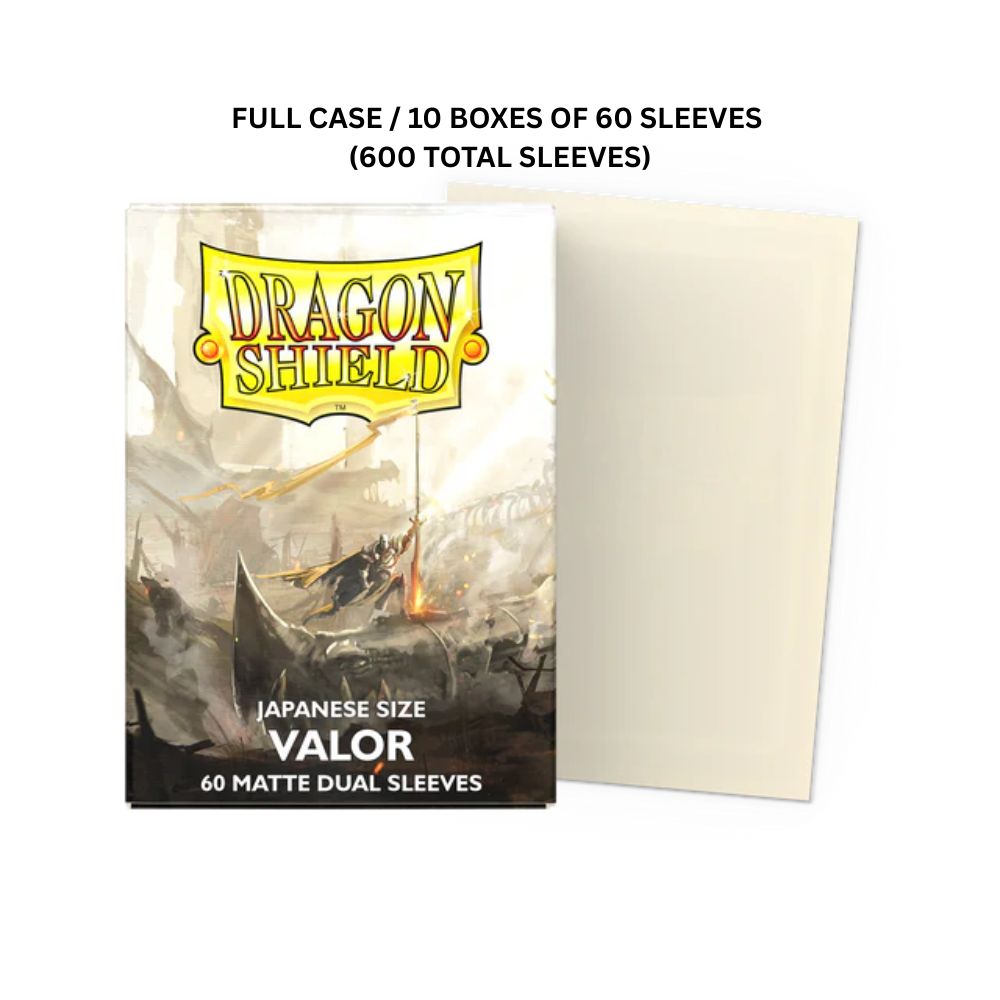 (X10)  Dragon Shield Sleeves: Japanese Matte Dual - Valor 60CT / # AT-15159