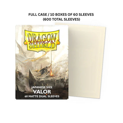 (X10)  Dragon Shield Sleeves: Japanese Matte Dual - Valor 60CT / # AT-15159