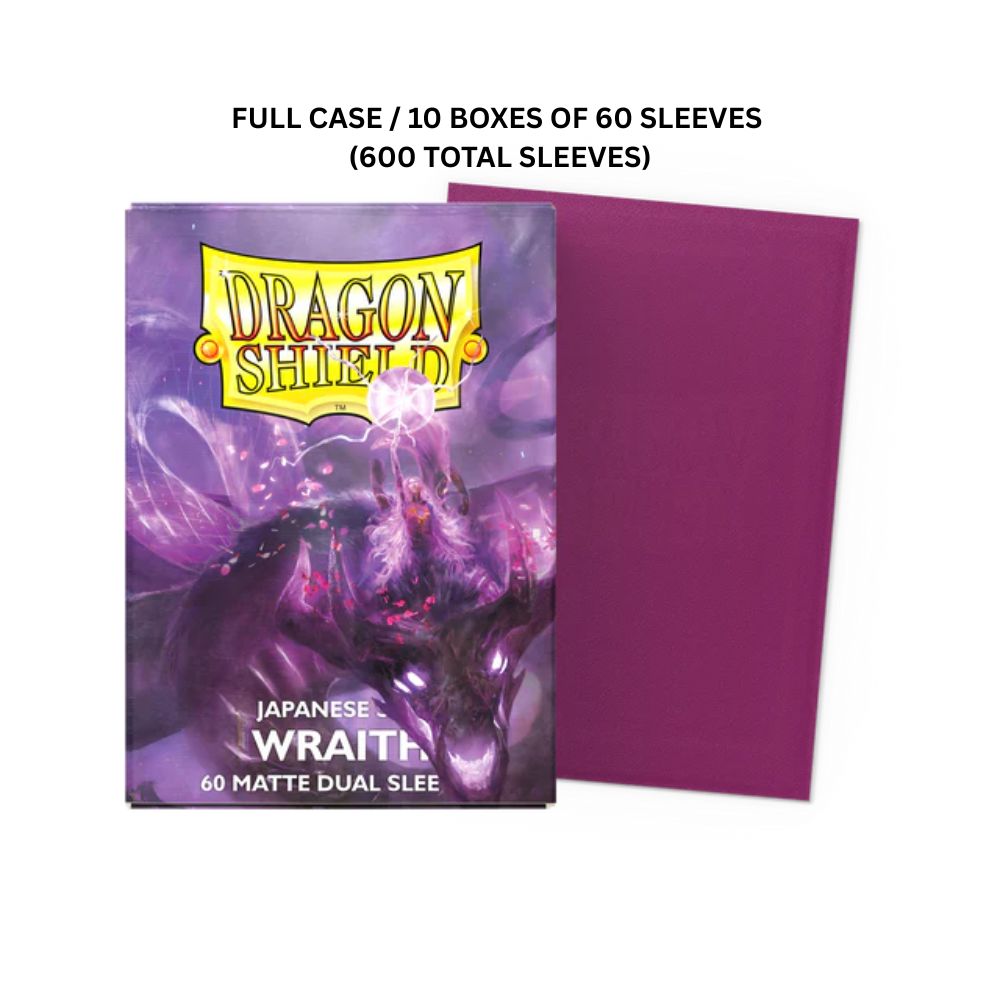 (X10)  Dragon Shield Sleeves: Japanese Matte Dual - Wraith 60CT / # AT-15156