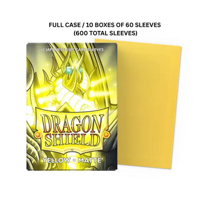 (X10) Dragon Shield Sleeves: Japanese Matte - Yellow 60CT / # AT-11114