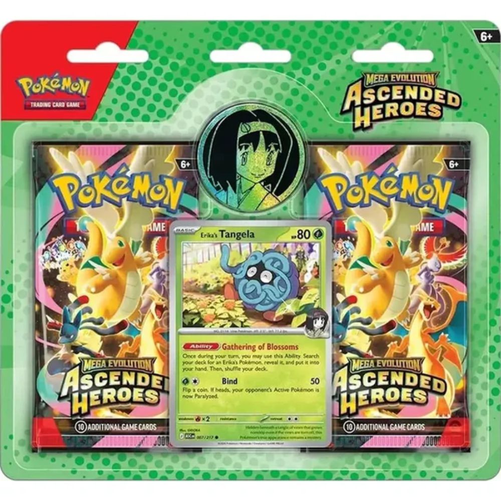 Pokemon Mega Evolutions 2.5 Ascended Heroes 2-Pack Blister-(Erika's Tangela)