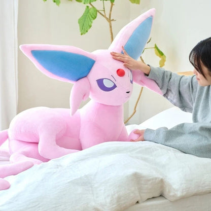 Pokemon Life Size Espeon Jumbo Plush Doll Lying Down Japan Genuine