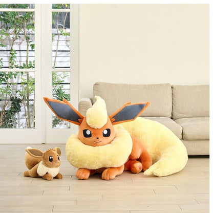 Pokemon Flareon Life Size Jumbo Plush lying down Japan Genuine