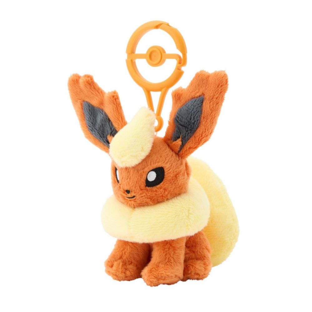 Pokemon Center Original Plush Mascot Keychain with Carabiner Flareon