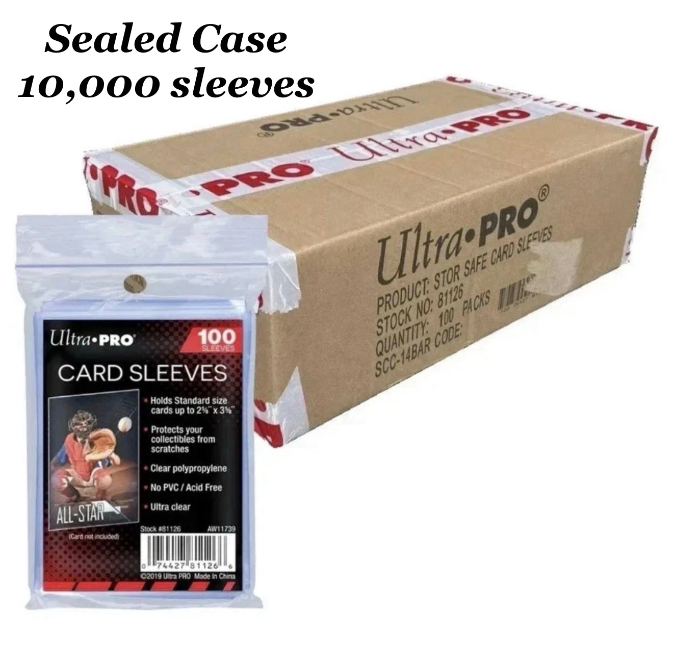 Ultra Pro soft penny sleeves sealed case of 10,000 sleeves