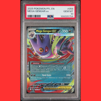 Pokemon Phantasmal Flames #056 Mega Gengar ex PSA 10