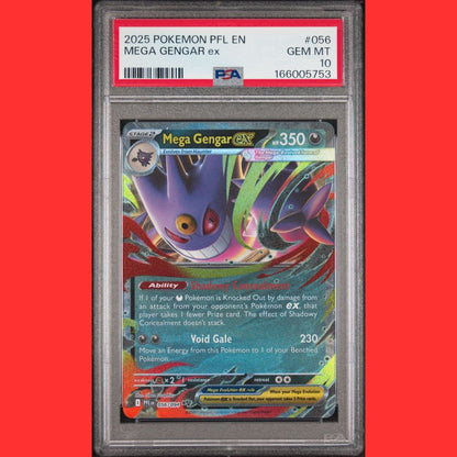 Pokemon Phantasmal Flames #056 Mega Gengar ex PSA 10