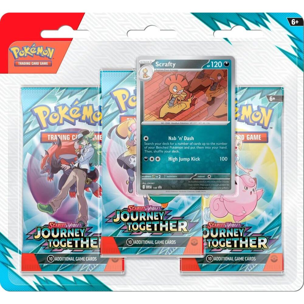 Journey Together 3 Pack Blister Scrafty or Yanmega