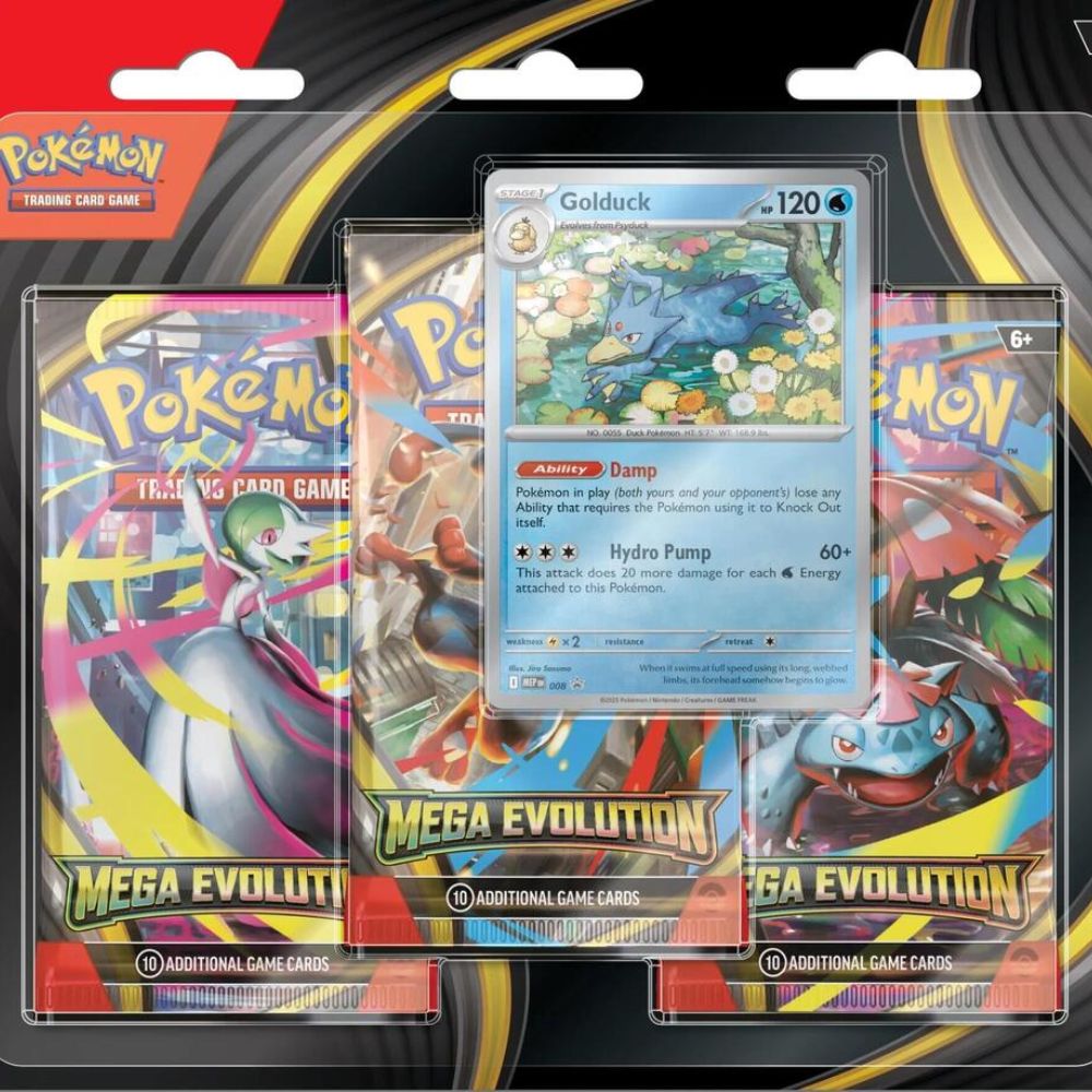 Mega Evolution 3 Pack Blister [Golduck]