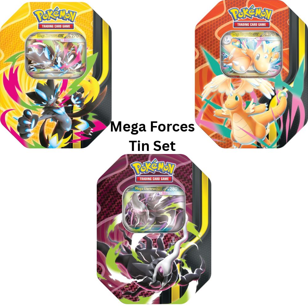 Pokemon TCG: Mega Forces Tin Set:  8/28/26 Release