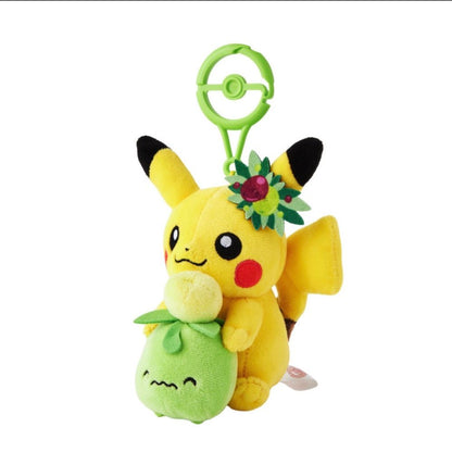 Plush Keychain Pikachu & Smoliv Pokémon Center Kagawa