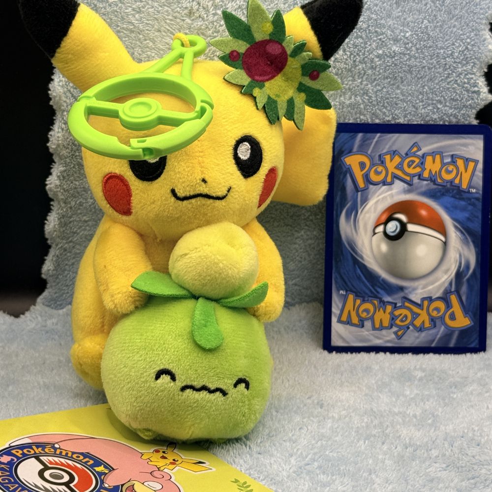 Plush Keychain Pikachu & Smoliv Pokémon Center Kagawa