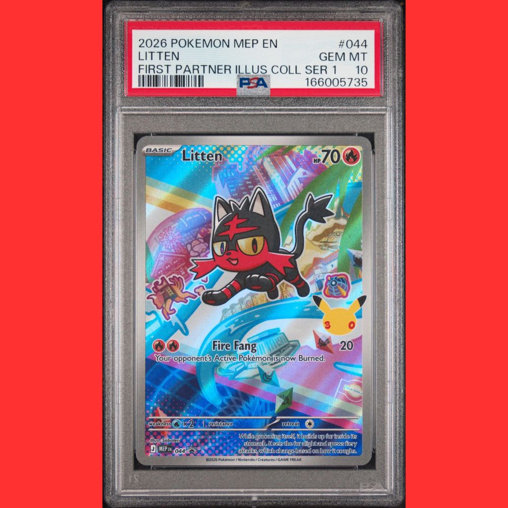 Pokemon First Partner Illus. Coll. Series 1 Black Star Promo  #044 Litten PSA 10