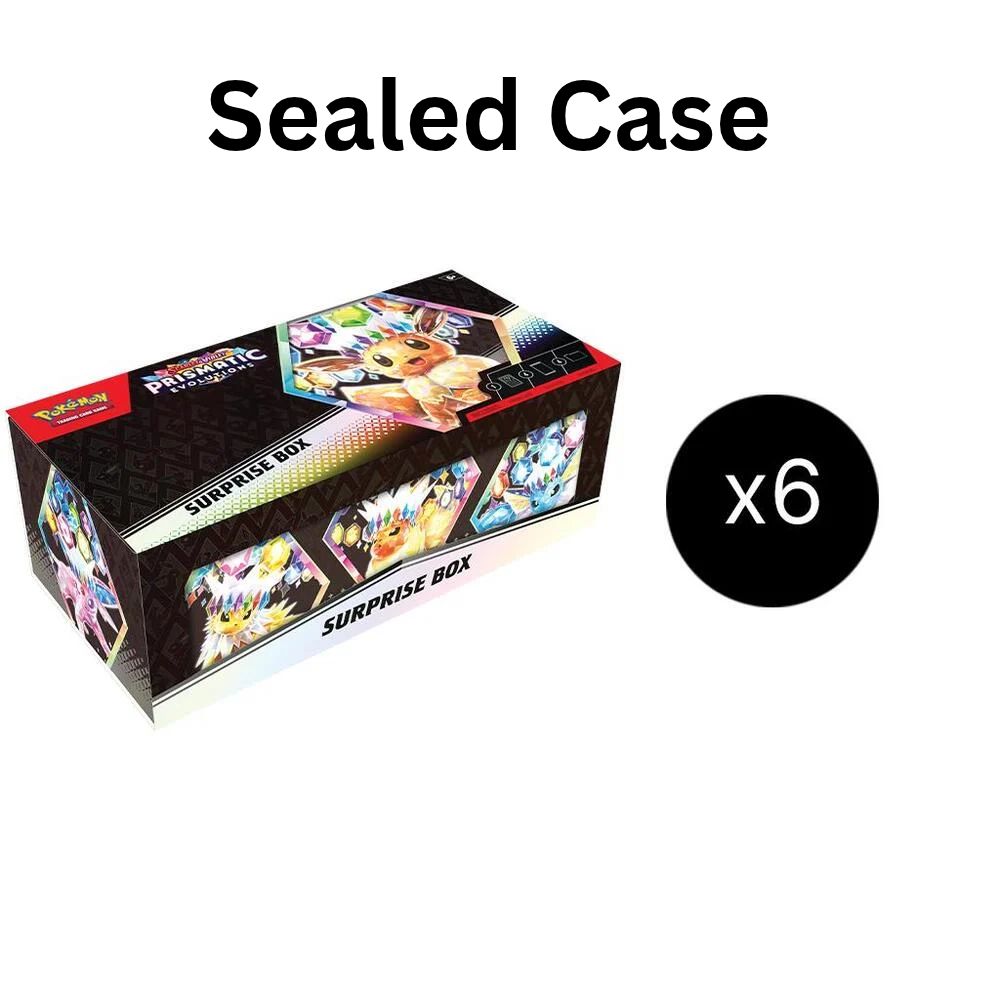 Prismatic Evolutions Surprise Box Case of 6