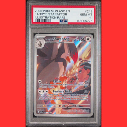 Pokemon Ascended Heroes #249 Larry's Staraptor Illustration Rare PSA 10