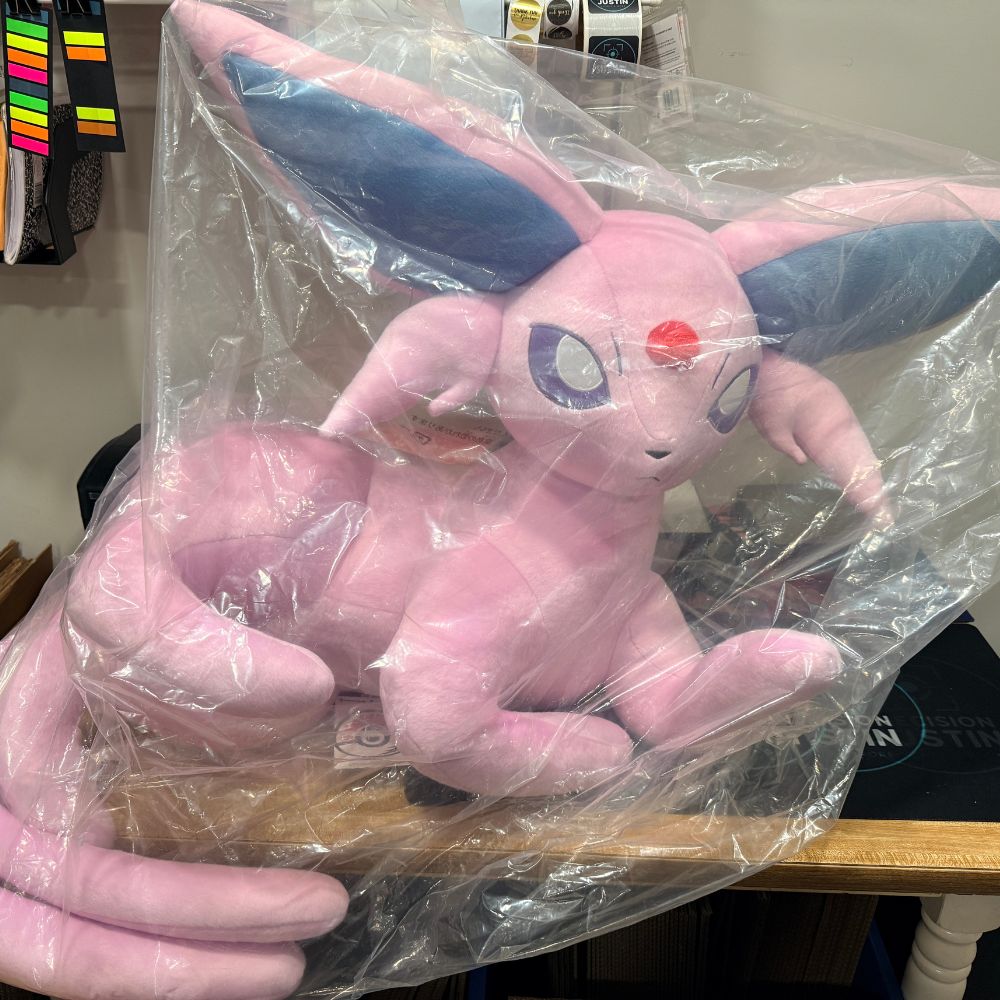 Pokemon Life Size Espeon Jumbo Plush Doll Lying Down Japan Genuine
