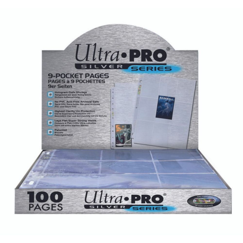 Ultra Pro: 9-Pocket Silver Pages 100 Count / # ULPPG81442