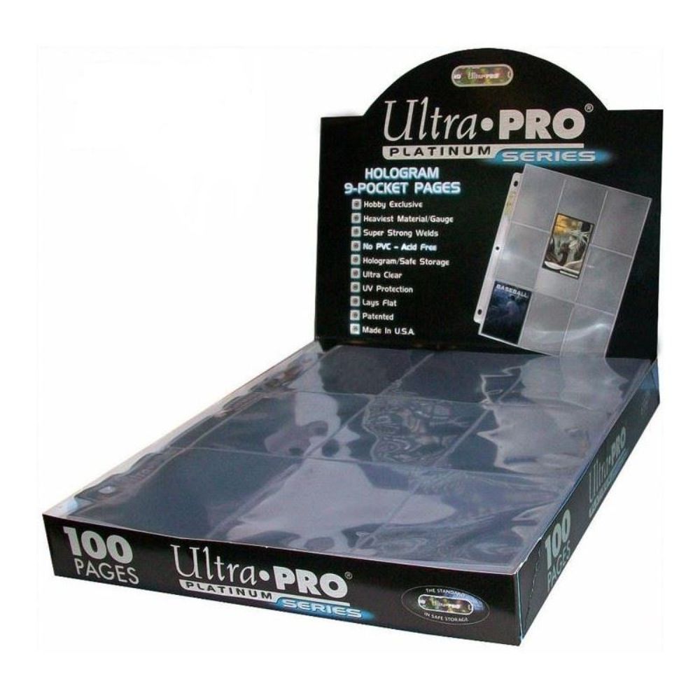 Ultra Pro: Standard 9-Pocket Platinum Pages 100CT / # ULPPG81320