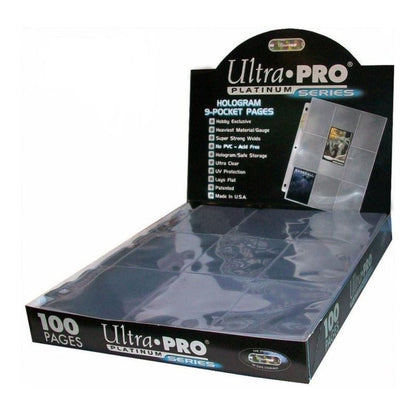 Ultra Pro: Standard 9-Pocket Platinum Pages 100CT / # ULPPG81320