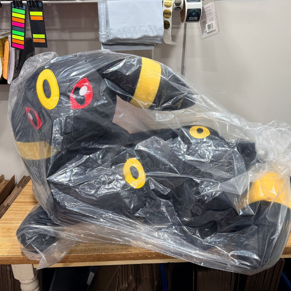 Pokemon Life Size UMBREON Jumbo Plush Doll Lying Down Japan Genuine