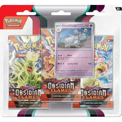 Pokemon Scarlet and Violet 3 Obsidian Flames 3-Pack Blister image 0