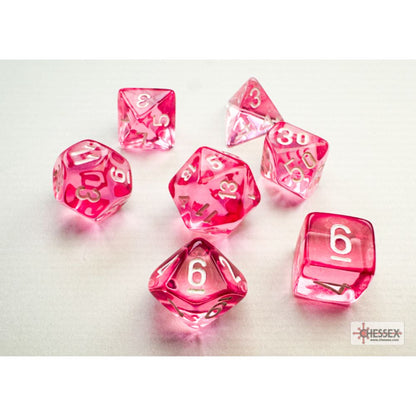Translucent Mini 7 Die Set Pink/White / #CHX20384 image 1