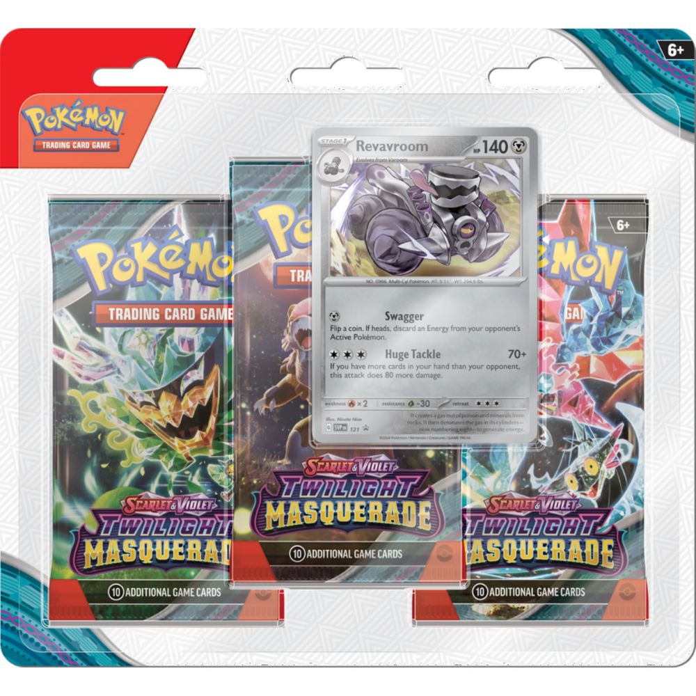 Pokemon Scarlet & Violet 6 Twilight Masquerade 3-Pack Blister image 0