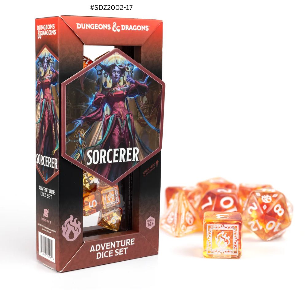 Dungeons & Dragons Adventure Dice - Sorcerer: Orange | Sirius Dice image 0